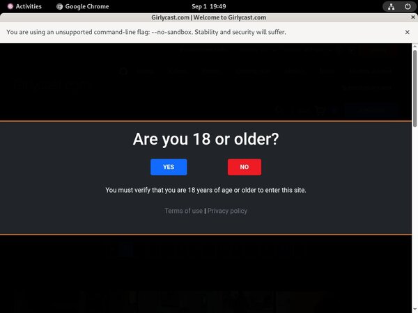 GirlyCast.com Login Account