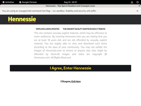 Hennessie Discount Url