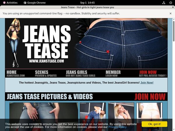 Jeans Tease Sex Tape