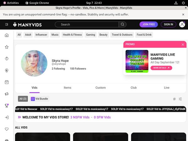 Manyvids.com Alternate Payment