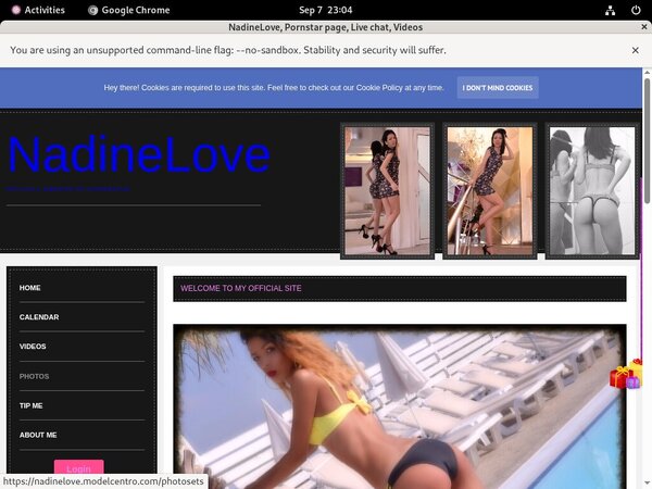 NadineLove Sign Up Page