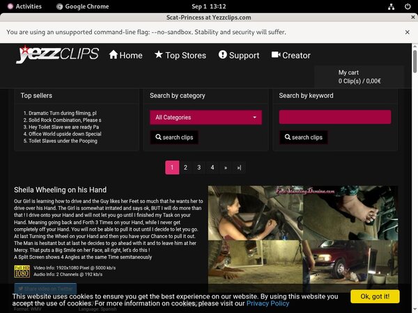 Scat-princess Active Password