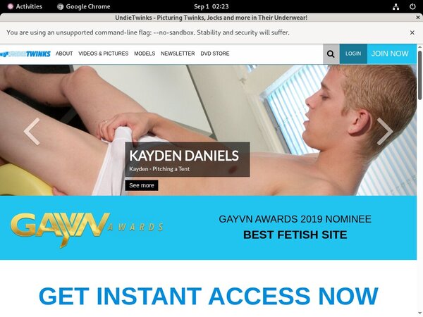 Twinks Undie Discount Offer