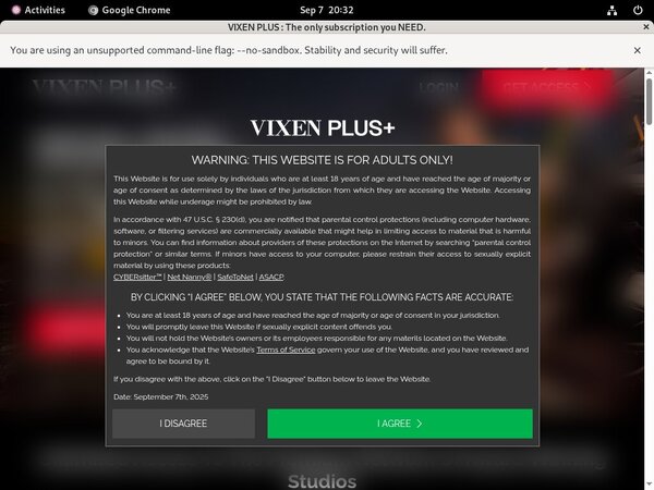 Vixen Plus Offer Paypal