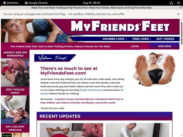 Myfriendsfeet.com Login Details
